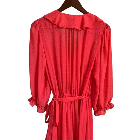 ICONS Objects of Devotion Cha Cha Wrap Dress Medium Pink NEW - Picture 5 of 7